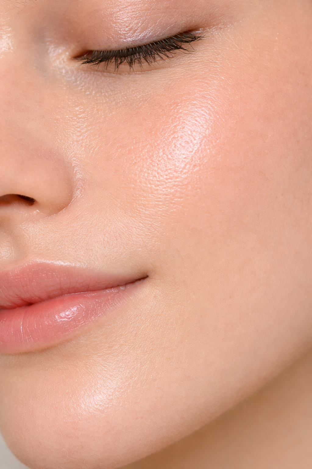Close-up of healthy, glowing skin